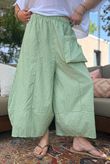 Arbi Gingham Pocket Culotte Pant Green